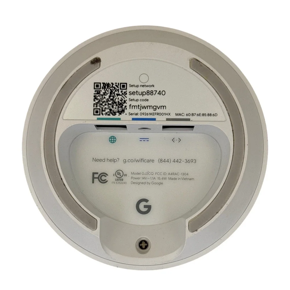 Google WiFi GJ2CQ Mesh Router GA02430-US Dual-Band AC1200 No Power Cord